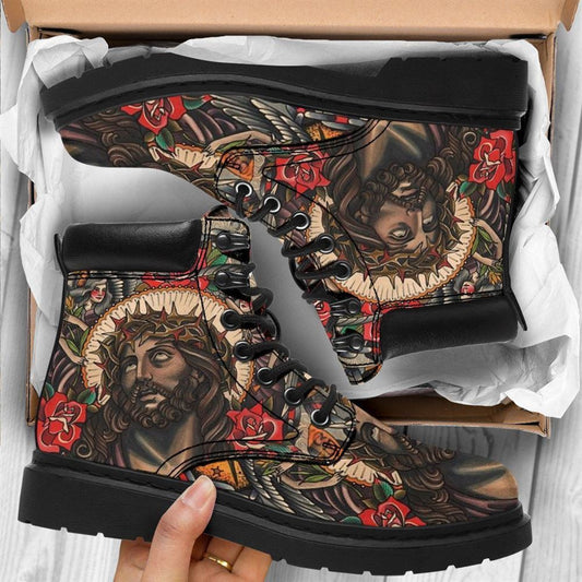 Jesus Art Boots, Christian Lifestyle Boots, Bible Verse Boots, Christian Apparel Boots