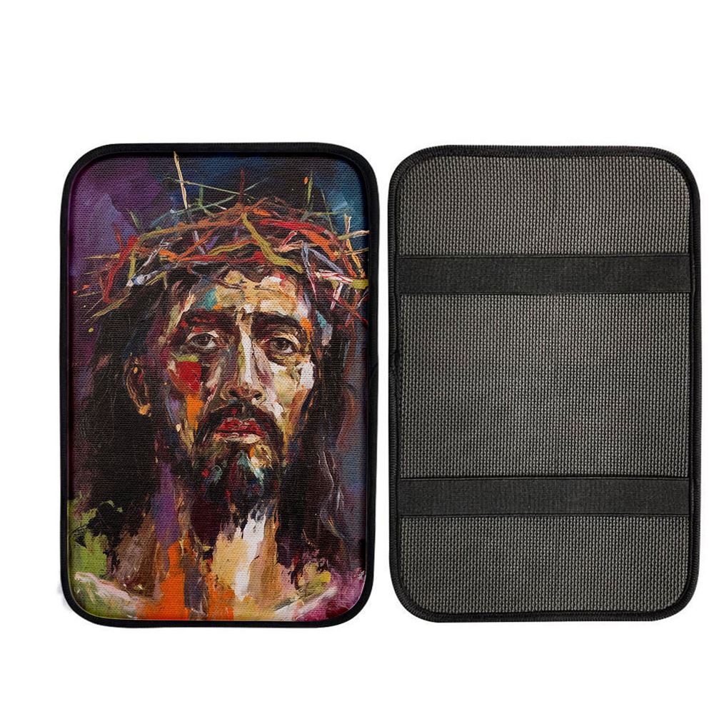 Jesus Art Car Center Console Cover, Religious Car Interior Accessories