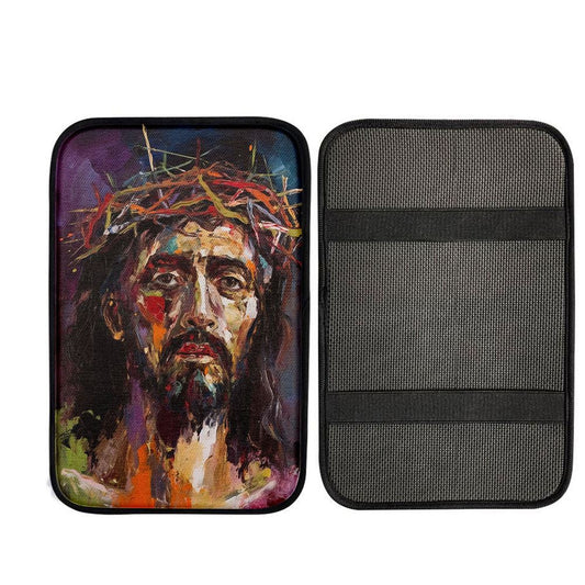 Jesus Art Car Center Console Cover, Religious Car Interior Accessories