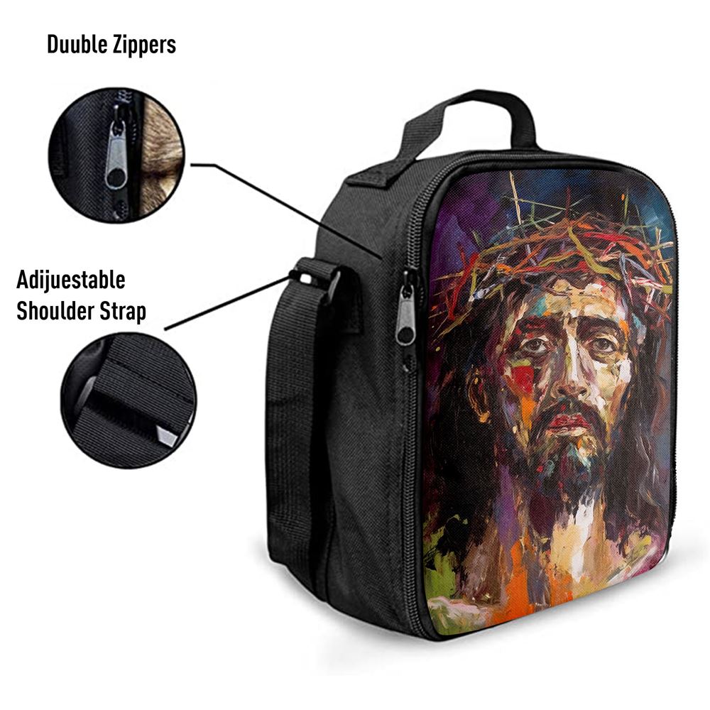 Jesus Art Lunch Bag, Christian Lunch Box For School, Picnic