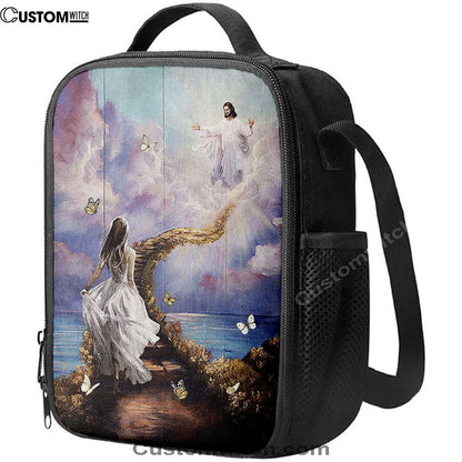 Jesus Beautiful Girl Path To Heaven Lunch Bag, Christian Lunch Box For School, Picnic