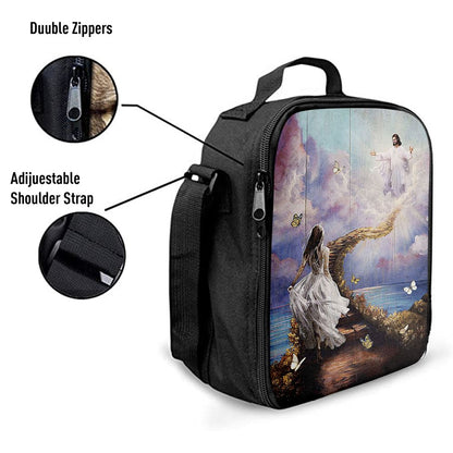 Jesus Beautiful Girl Path To Heaven Lunch Bag, Christian Lunch Box For School, Picnic