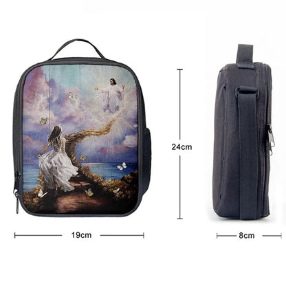 Jesus Beautiful Girl Path To Heaven Lunch Bag, Christian Lunch Box For School, Picnic