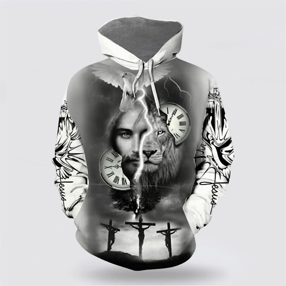 Jesus Blessing Faith Over Fear 3D Hoodies For Women Men, God 3D Printed Hoodie, Christian Apparel Hoodies