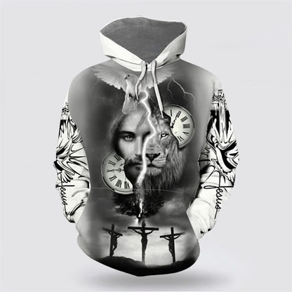 Jesus Blessing Faith Over Fear 3D Hoodies For Women Men, God 3D Printed Hoodie, Christian Apparel Hoodies