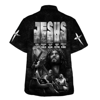 Jesus Born As A Baby Preached As A Child Hawaiian Shirt For Men, Christian Hawaiian Shirt, Gift For Christian