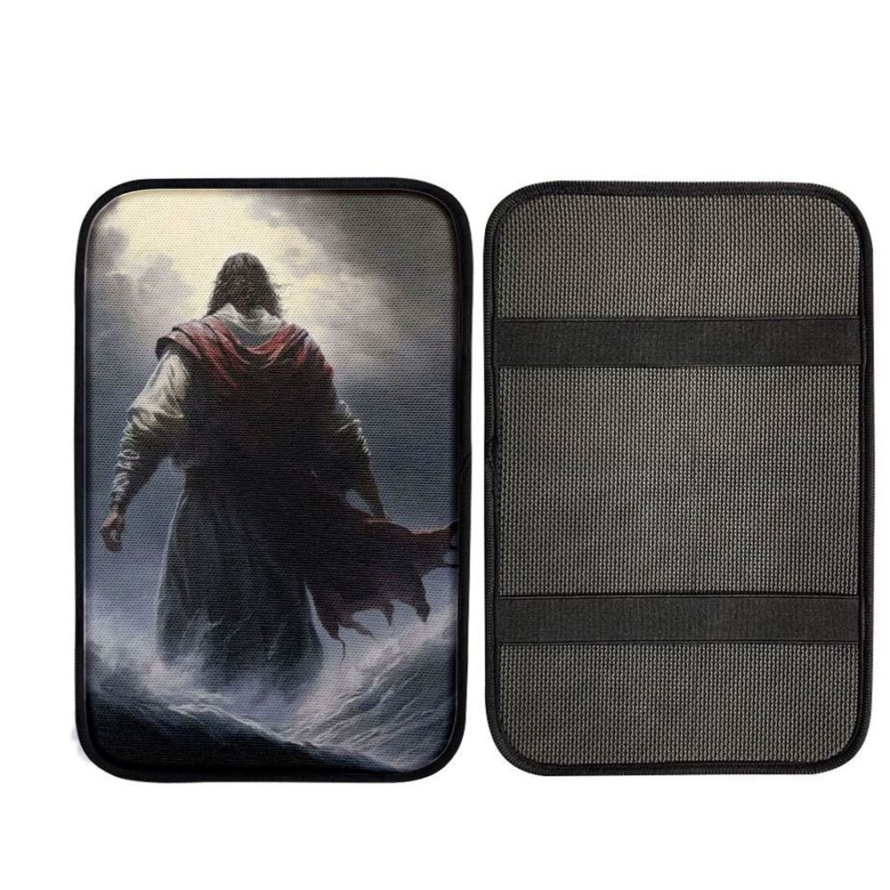 Jesus Calms The Storm Car Armrest Pad Pictures, Religious Car Interior Accessories