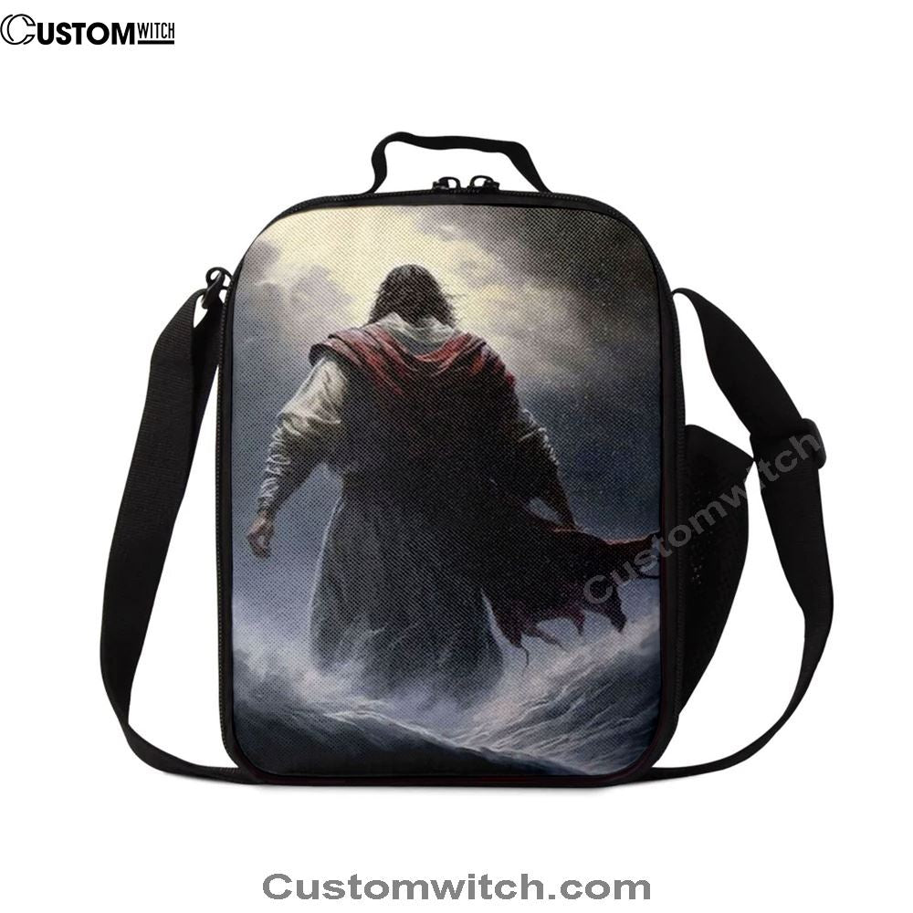 Jesus Calms The Storm Lunch Bag, Christian Lunch Box For School, Picnic