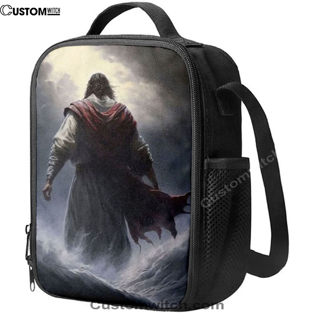 Jesus Calms The Storm Lunch Bag, Christian Lunch Box For School, Picnic