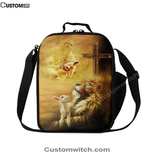 Jesus Christ - Lamb Of God & Lion Of Judah Lunch Bag, Christian Lunch Box For School, Picnic