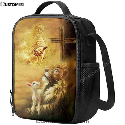 Jesus Christ - Lamb Of God & Lion Of Judah Lunch Bag, Christian Lunch Box For School, Picnic