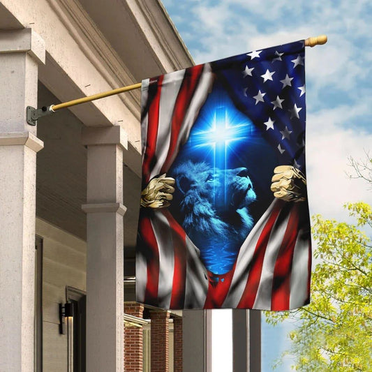 Jesus Christ American House Flags, Christian Flag, Scripture Flag, Garden Banner