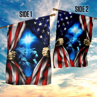 Jesus Christ American House Flags, Christian Flag, Scripture Flag, Garden Banner