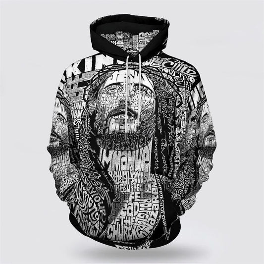 Jesus Christ And Lion Half Face 3D Hoodies For Women Men, God 3D Printed Hoodie, Christian Apparel Hoodies