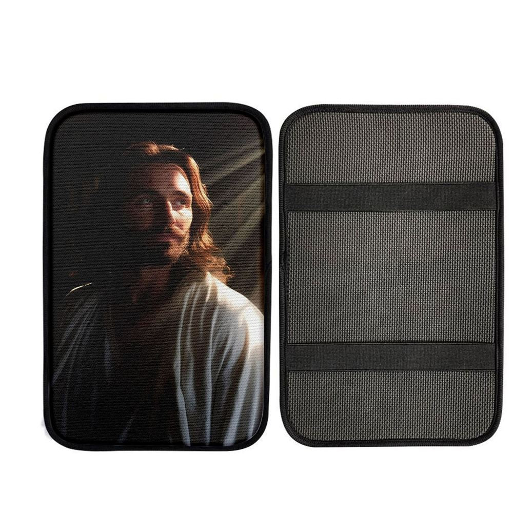 Jesus Christ Art Car Center Console Cover, Christ Car Armrest Accessories