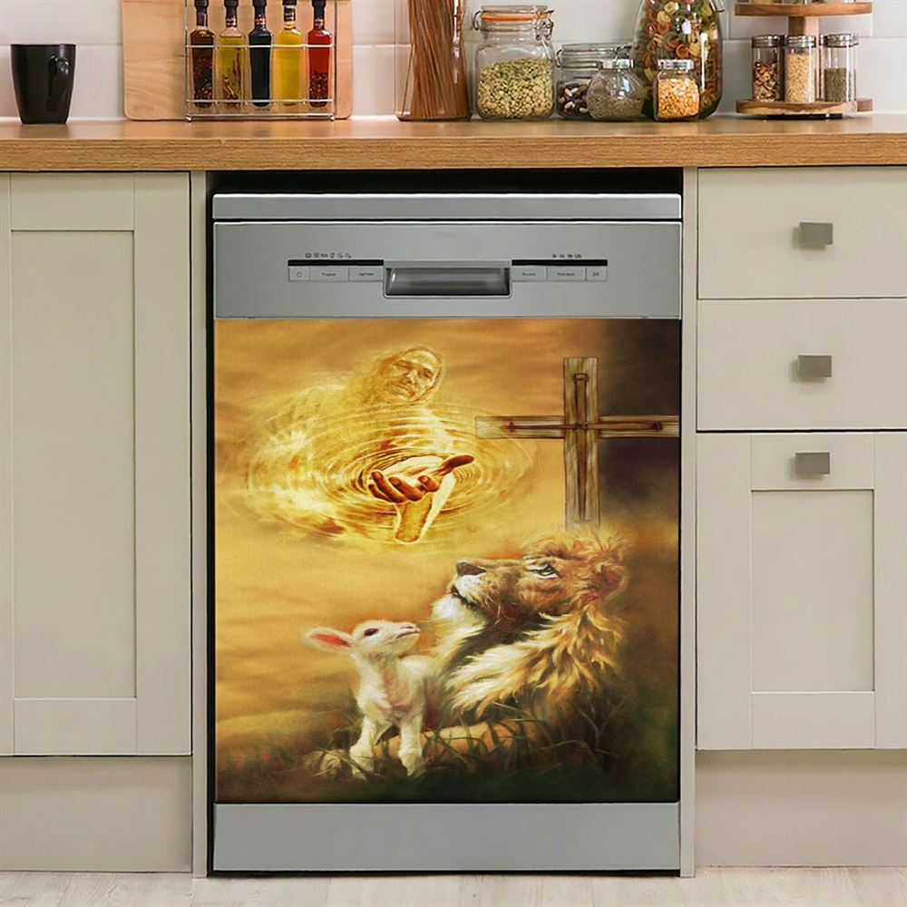 Jesus Christ Art Dishwasher Cover, Jesus Dishwasher Stickers, Christian Kitchen Decor