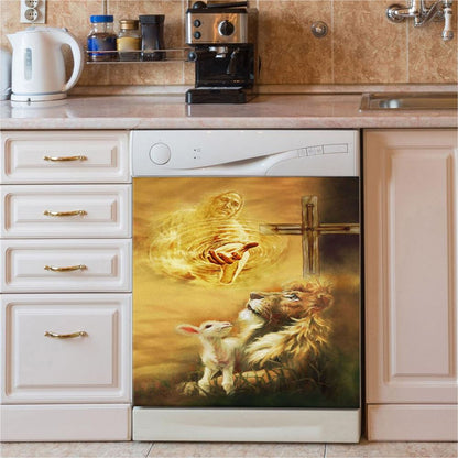 Jesus Christ Art Dishwasher Cover, Jesus Dishwasher Stickers, Christian Kitchen Decor