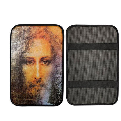 Jesus Christ Car Armrest Pad - Jesus Picture - Inspirational Gift For Pastor Priest, Christ Car Armrest Accessories
