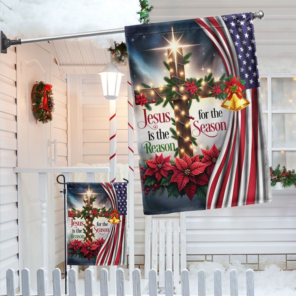 Jesus Christ Christmas Flag Jesus Is The Reason For The Season Flag, Christian Christmas House Flag, Christmas Outdoor Decor Ideas