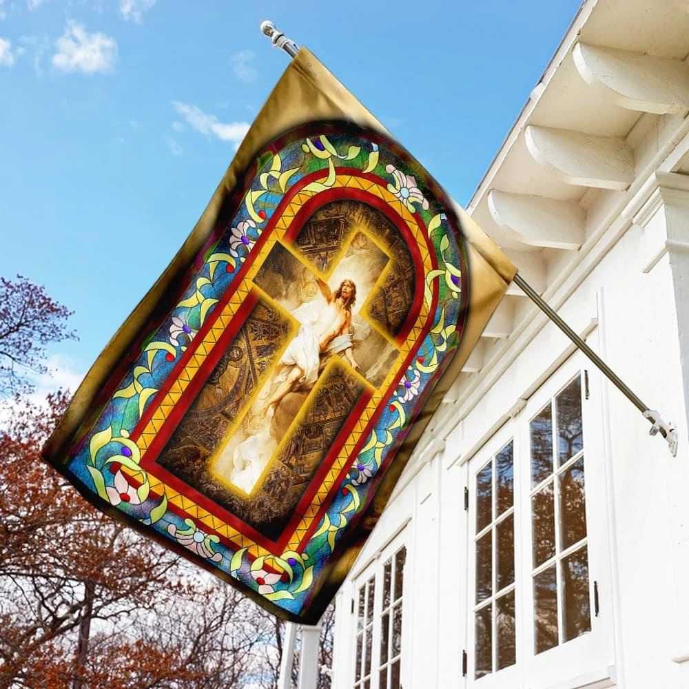 Jesus Christ Cross Flag, Outdoor Christian House Flag, Christian Flag ...