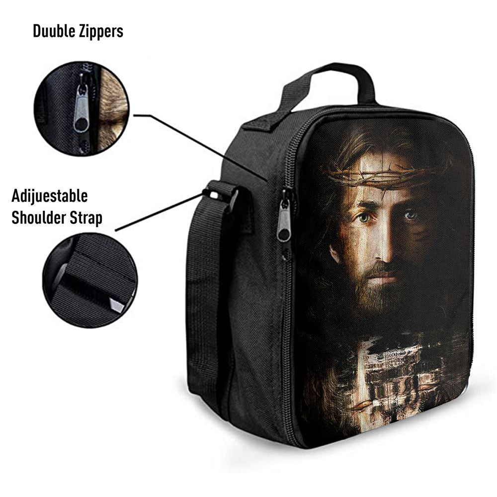 Jesus Christ Crown Of Thorns Lunch Bag, Christian Lunch Box For School, Picnic