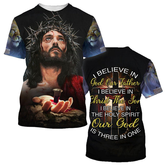 Jesus Christ Crucifieds All Over Print 3D T-Shirt, Gift For Christian, Jesus Shirt