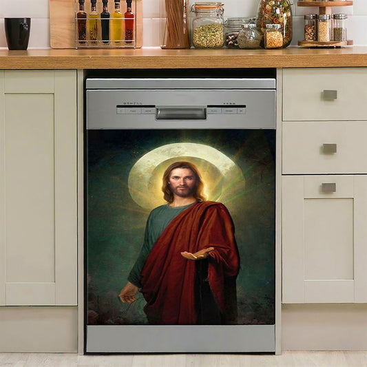 Jesus Christ Dishwasher Cover , Christian Dishwasher Stickers, Jesus Kitchen Decor