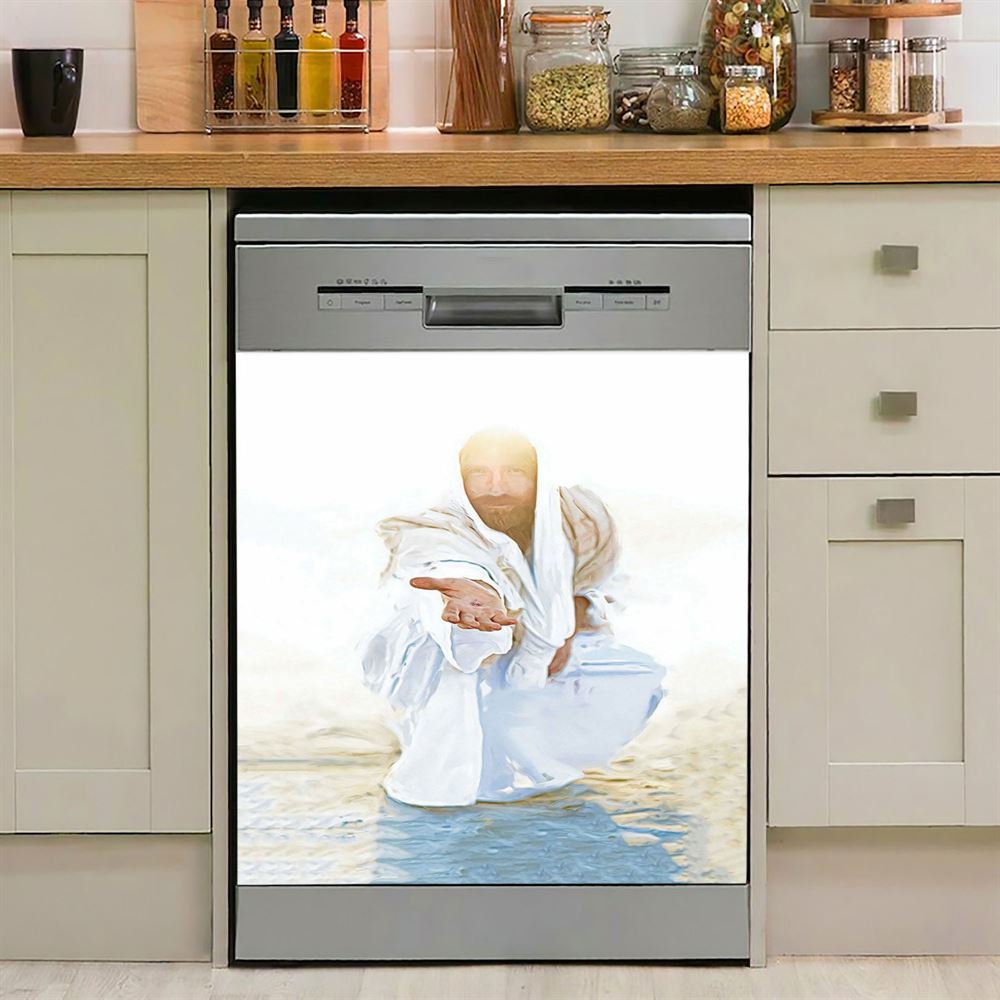 Jesus Christ Dishwasher Cover, Jesus Dishwasher Stickers, Jesus Kitchen Decor