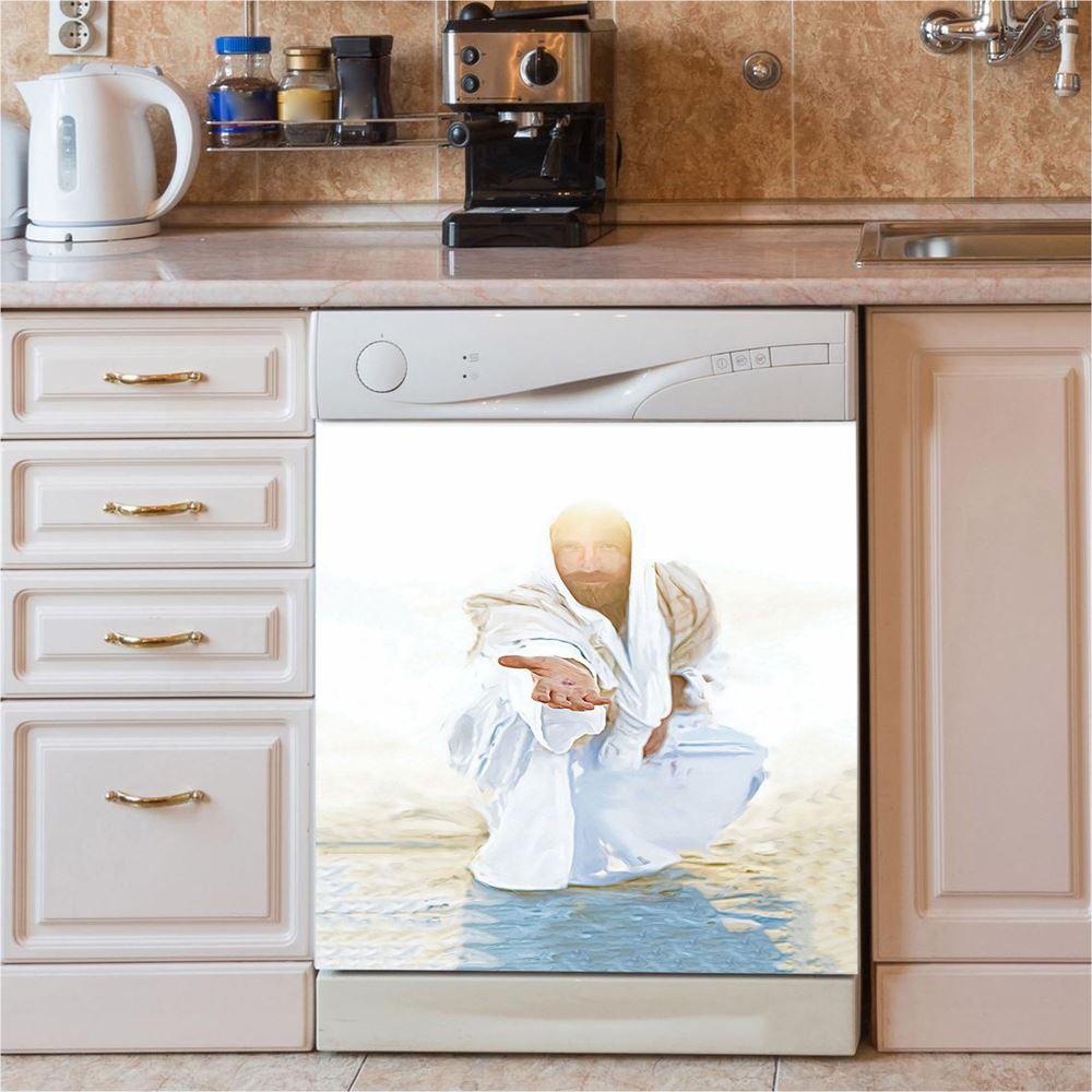 Jesus Christ Dishwasher Cover, Jesus Dishwasher Stickers, Jesus Kitchen Decor