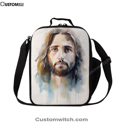 Jesus Christ Facing Forward And Looking Straight Ah Lunch Bag, Christian Lunch Box For School, Picnic