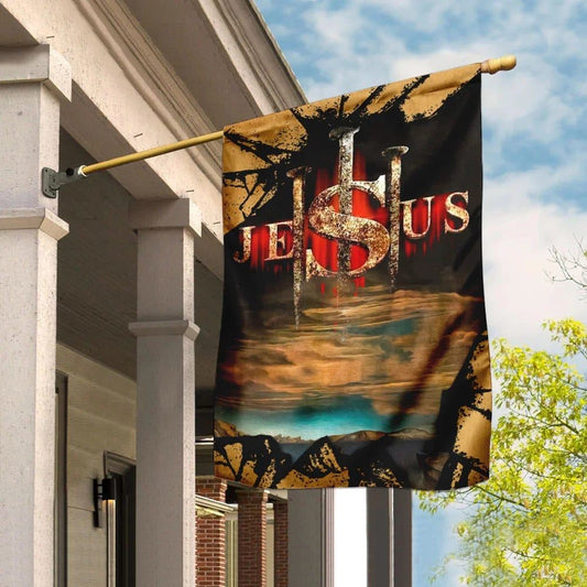 Jesus Christ Flag, Outdoor Christian House Flag, Christian Flag, Scripture Flag, Garden Banner