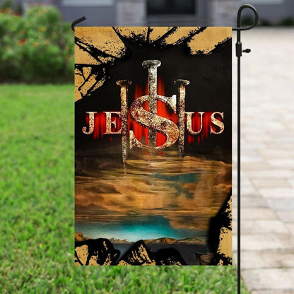 Jesus Christ Flag, Outdoor Christian House Flag, Christian Flag, Scripture Flag, Garden Banner