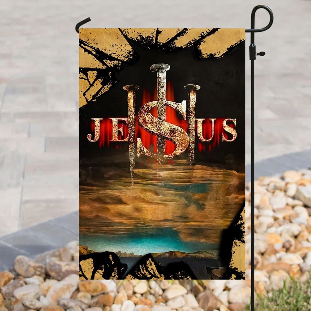 Jesus Christ Flag, Outdoor Christian House Flag, Christian Flag, Scripture Flag, Garden Banner