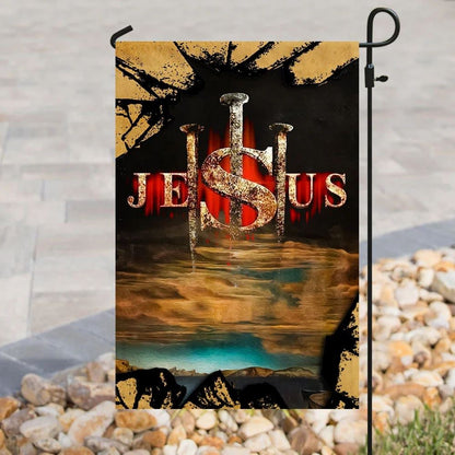 Jesus Christ Flag, Outdoor Christian House Flag, Christian Flag, Scripture Flag, Garden Banner