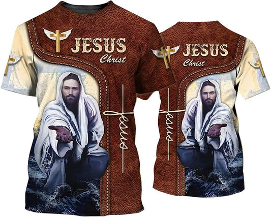 Jesus Christ Hand Of God All Over Print 3D T-Shirt, Gift For Christian, Jesus Shirt