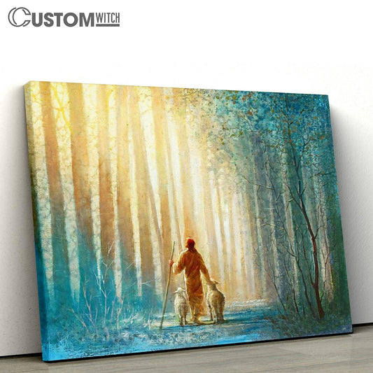 Jesus Christ He Leadeth Me Canvas Prints - Jesus Christ Canvas - Christian Canvas Prints