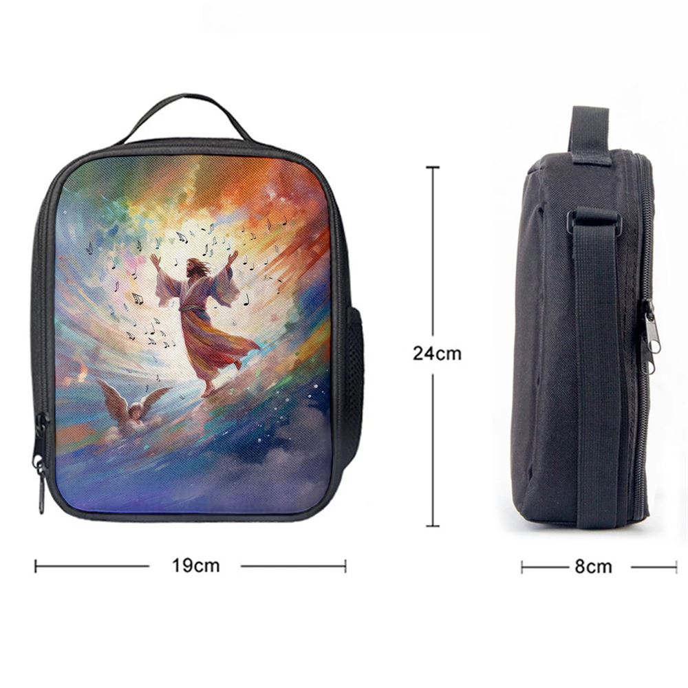 Jesus Christ Is Dancing Lunch Bag, Christian Lunch Box For School, Picnic