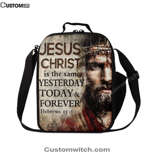 Jesus Christ Is The Same Yesterday Today And Forever Lunch Bag - Hand Of God Lunch Bag, Christian Lunch Box For School, Picnic