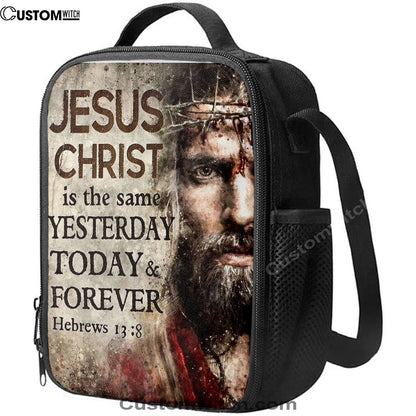 Jesus Christ Is The Same Yesterday Today And Forever Lunch Bag - Hand Of God Lunch Bag, Christian Lunch Box For School, Picnic