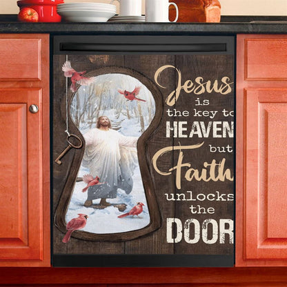 Jesus Christ Lamb Of God & Lion Of Judah Dishwasher Cover, Bible Verse Dishwasher Stickers, Scripture Kitchen Decor