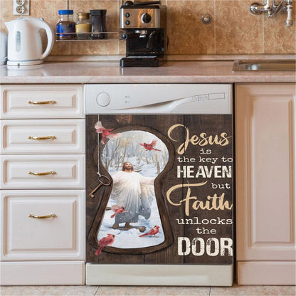 Jesus Christ Lamb Of God & Lion Of Judah Dishwasher Cover, Bible Verse Dishwasher Stickers, Scripture Kitchen Decor