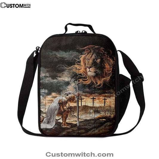 Jesus Christ Lion Face Warrior Lunch Bag, Christian Lunch Box For School, Picnic