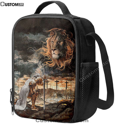 Jesus Christ Lion Face Warrior Lunch Bag, Christian Lunch Box For School, Picnic