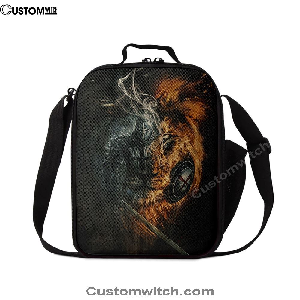 Jesus Christ Lion Of Judah Awesome Warrior Lunch Bag, Christian Lunch Box For School, Picnic