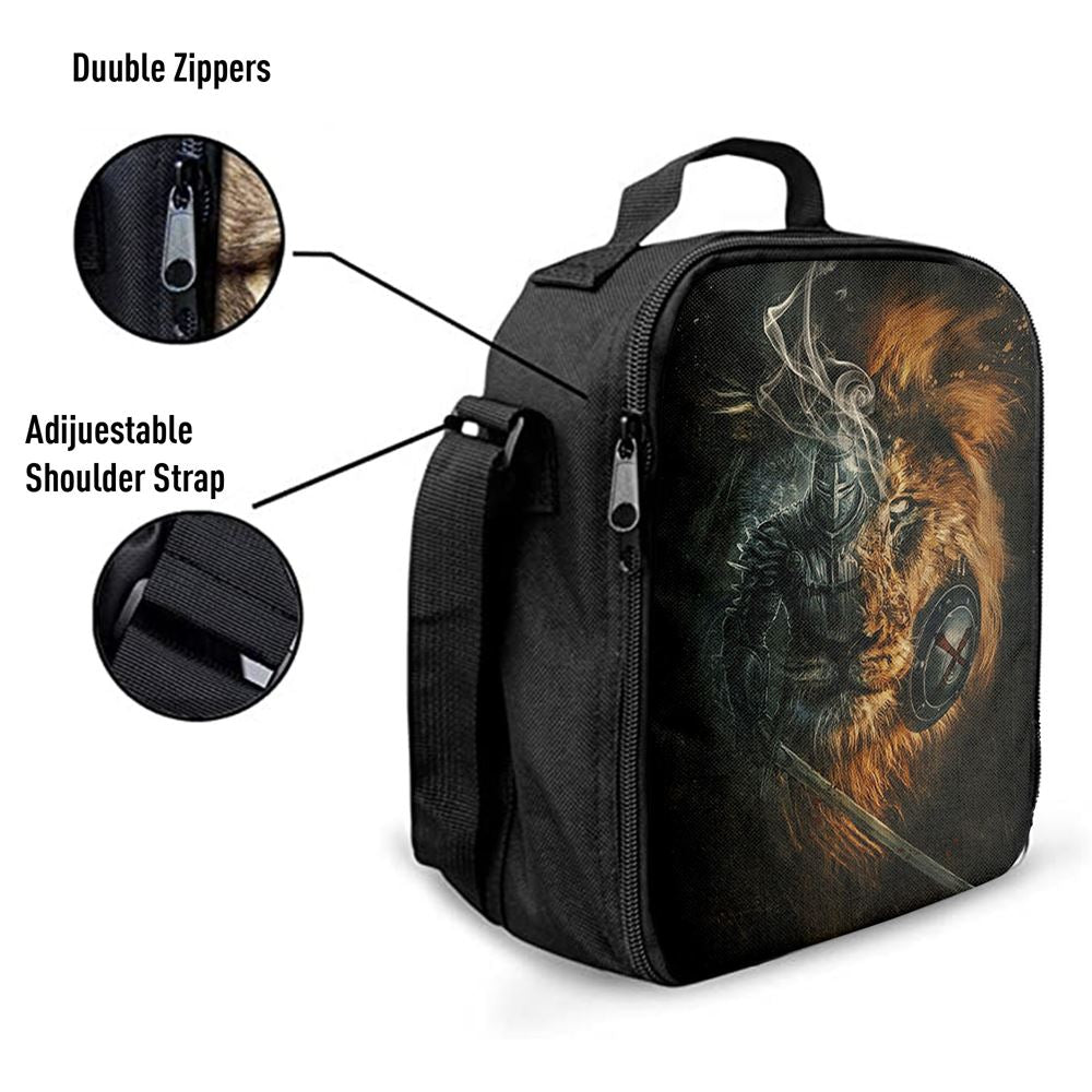 Jesus Christ Lion Of Judah Awesome Warrior Lunch Bag, Christian Lunch Box For School, Picnic