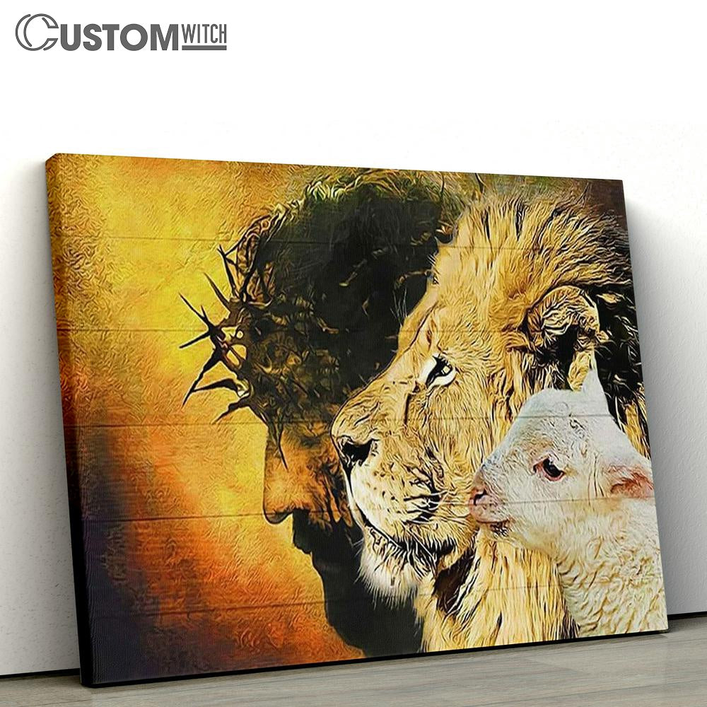 Jesus Christ Lion Of Judah Canvas Art - Lion Canvas Wall Decor - Christian Scripture Canvas