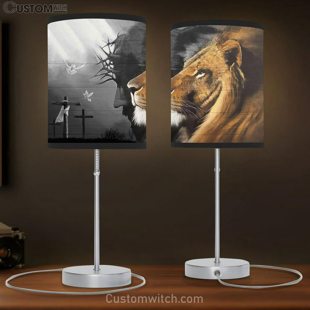 Jesus Christ Lion Of Judah Lamb Table Lamb Art - Lion Table Lamb Wall Decor