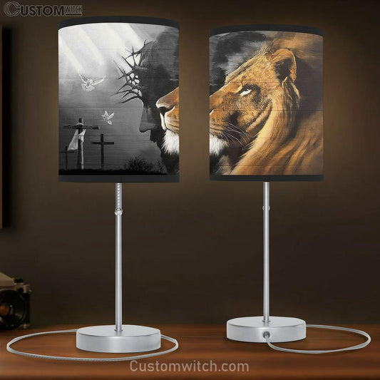 Jesus Christ Lion Of Judah Lamb Table Lamb Art - Lion Table Lamb Wall Decor