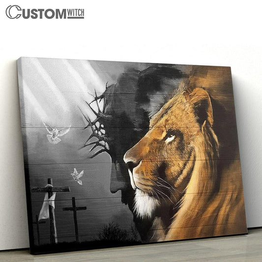 Jesus Christ Lion Of Judah Lamb Canvas Art - Lion Canvas Wall Decor