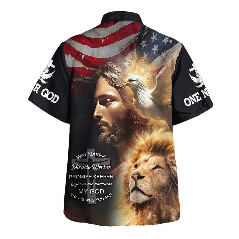 Jesus Christ Lion Way Maker Miracle Worker Christian Bible Verse Hawaiian Shirt For Men, Christian Hawaiian Shirt, Gift For Christian